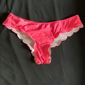 PINK scalloped bikini bottom